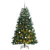 vidaXL &Aacute;rvore Natal artificial articulada c/ 300 luzes LED+bolas 210cm