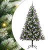 vidaXL &Aacute;rvore de Natal Artifical com Neve Flock 300 LED Branco quente