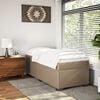 vidaXL Cama com molas/colch&atilde;o 90x190 cm couro artificial cappuccino