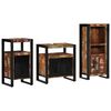 vidaXL Conjunto de M&oacute;veis para Banheiro 3 pcs Madeira Refor&ccedil;ada S&oacute;lida