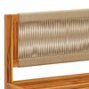 vidaXL Conjunto de sofás de jardim vidaXL de 4 peças com almofadas de madeira de acácia e corda