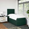 vidaXL Cama com molas/colch&atilde;o 80x200 cm veludo verde-escuro
