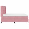 vidaXL Cama Box com colch&atilde;o com cabeceira Rosa 200 x 200 cm Veludo