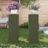 vidaXL Suporte para Plantas 2 pcs Verde-oliva 24 x 24 x 75 cm Aço