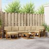 vidaXL Conjunto de Sof&aacute;s para Exterior 8 pcs Natural e Bege