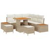 vidaXL Conjunto de Sof&aacute; de Jardim com almofada 8 pcs Bege e Creme