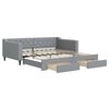 vidaXL Sof&aacute;-cama c/ gavet&atilde;o e gavetas 100x190 cm tecido cinzento-claro
