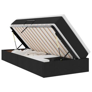 vidaXL Cama com arruma&ccedil;&atilde;o e colch&atilde;o Preto 90 x 190 cm Poli&eacute;ster