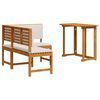 vidaXL Conjunto de Bancos de Jardim 2 unid. Castanho