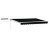 vidaXL Toldo Retr&aacute;til El&eacute;trico Preto e Branco 3 x 2,5 m