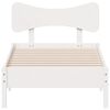 vidaXL Cama sem colch&atilde;o 75x190 cm madeira de pinho maci&ccedil;a branco