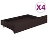 vidaXL Cama com 4 gavetas 200x200 cm pinho maci&ccedil;o castanho-escuro