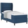 vidaXL Cama Box com colch&atilde;o com cabeceira Azul 90 x 200 cm tecido