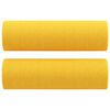 vidaXL Sof&aacute; 3 lug. c/ almofadas/almofad&otilde;es 180 cm tecido amarelo-claro