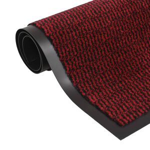 vidaXL Tapete controlo de p&oacute; retangular tufado 120x180 cm vermelho
