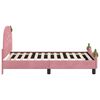 vidaXL Estrutura de Cama Infantil com Cabeceira Rosa 80 x 160 cm