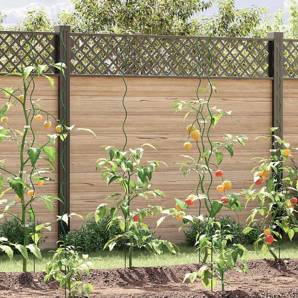 vidaXL Suporte para Plantas 20 pcs Verde 110 x 0.6 x 0.6 cm A&ccedil;o