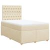 vidaXL Cama boxspring com colch&atilde;o 120x190 cm tecido cor creme