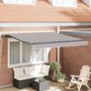 vidaXL Toldo Retr&aacute;til Cinzento-claro 300 x 250 cm Tecido e Alum&iacute;nio