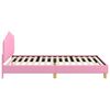 vidaXL Estrutura de Cama Infantil com Cabeceira Rosa 90 x 200 cm