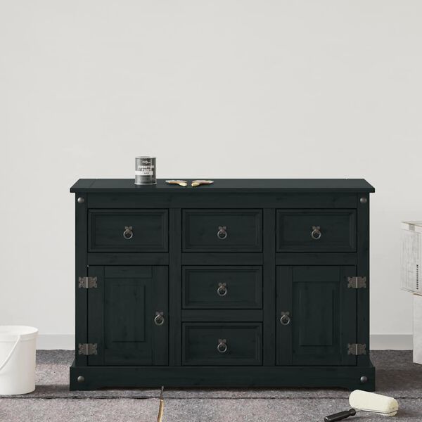 vidaXL Tinta para móveis Preto 10 x 10 x 12,2 cm Impressão em parede