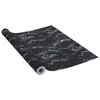 vidaXL Autocolante para m&oacute;veis 500x90 cm PVC cor de pedra preta