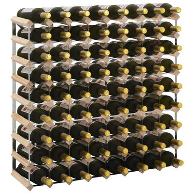 vidaXL Garrafeira para 72 garrafas madeira de pinho maciça