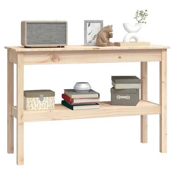 vidaXL Mesa consola 110x40x75 cm madeira de pinho maci&ccedil;a
