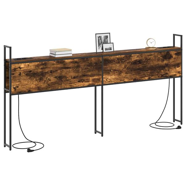 vidaXL Cabeceira de Armazenamento com Esta&ccedil;&atilde;o de Carregamento