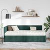vidaXL Estrutura de Cama de Canto com Colch&atilde;o 2 pcs Verde Veludo