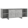 vidaXL M&oacute;vel de TV 130x35x50 cm aglomerado cinzento cimento