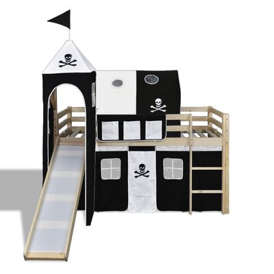 Beliche com Escada e Escorregador Cor Natural Tema Pirata