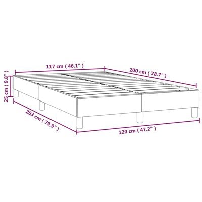 vidaXL Estrutura de cama com molas 120x200 cm tecido cinza-acastanhado