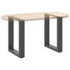 vidaXL P&eacute;s para mesa de centro em formato de U, 2 pe&ccedil;as, antracite, 28x(42-43) cm, a&ccedil;o