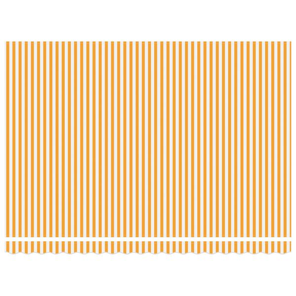 vidaXL Toldo Retr&aacute;til Amarelo e Branco 450 &times; 300 cm Poli&eacute;ster e Metal