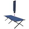 vidaXL Cama de Camping Dobr&aacute;vel Manual 2 pcs Azul 210 x 80 x 46 cm