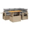 vidaXL 5 pcs conjunto de sof&aacute;s p/ jardim com almofad&otilde;es vime PE bege