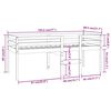 vidaXL Cama alta 75x190 cm madeira de pinho maci&ccedil;a castanho cera