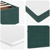 vidaXL Estrutura de cama otomana colch&otilde;es 90x200cm veludo verde escuro
