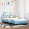 vidaXL Estrutura de Cama Infantil com Cabeceira Azul 90 x 190 cm PU