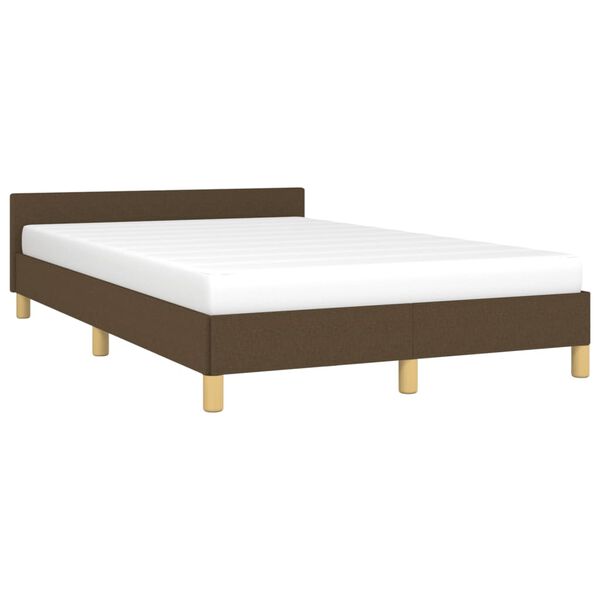 vidaXL Estrutura de cama sem colch&atilde;o 120x190cm castanho escuro