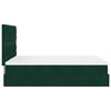 vidaXL Estrutura cama otomana colch&otilde;es 140x200 cm veludo verde escuro