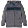 Sweatshirt para crian&ccedil;a com capuz e fecho cinzento mesclado 104