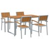 vidaXL Conjunto de Jantar para Jardim 5 unid. Cinzeto