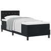 vidaXL Cama Box com colch&atilde;o com cabeceira Preto 80 x 200 cm Veludo