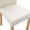 vidaXL Cadeiras de jantar 2 pcs couro artificial cor creme