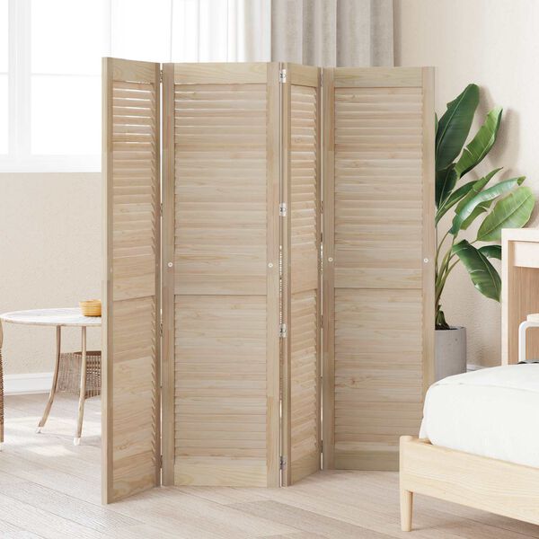 vidaXL Porta de Arm&aacute;rio com porta 4 pcs Natural 140.5 x 2 x 59.5 cm