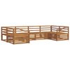 vidaXL Conjuntos de sof&aacute;s 6 pcs Natural Madeira S&oacute;lida de Ac&aacute;cia