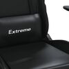 vidaXL Cadeira gaming massagens c/ apoio pés couro artif. preto