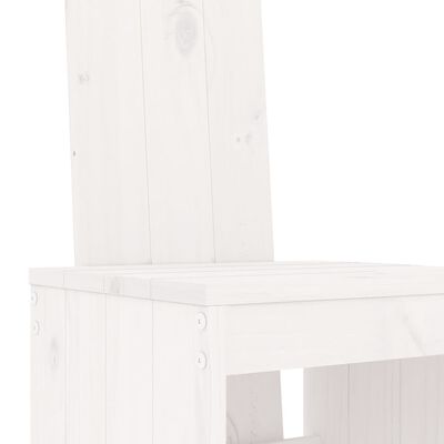 vidaXL Cadeiras de bar 2 pcs 40x42x120 cm pinho maciço branco